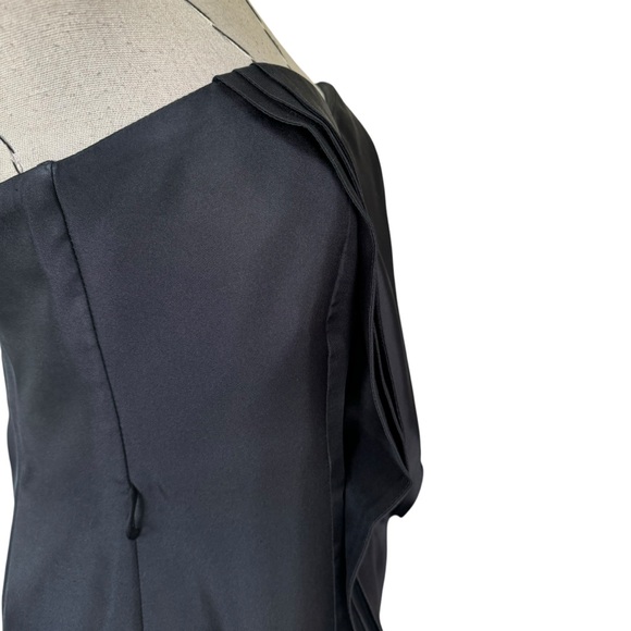 Zimmermann Black Strapless Silk Pleated Front Mini Dress Party Cocktail Sexy - Picture 5 of 13